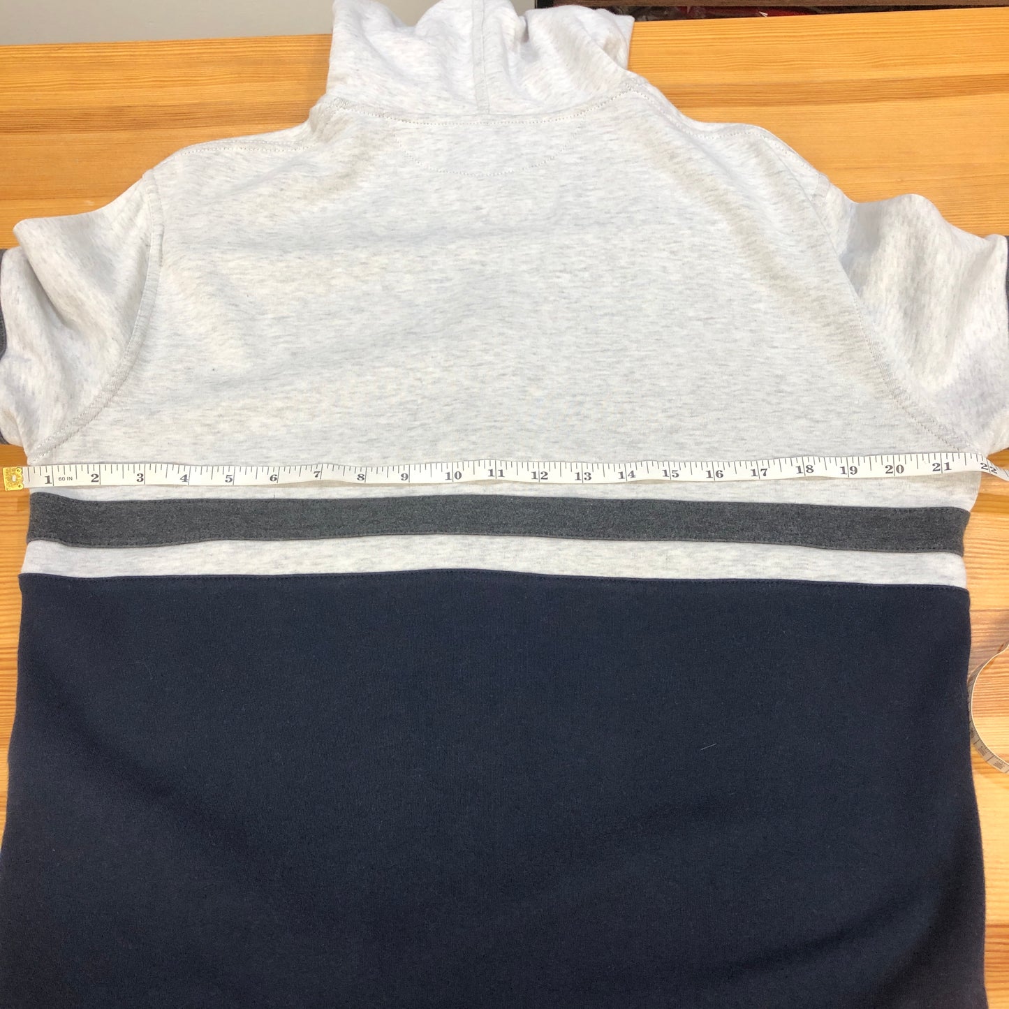 Brunello Cucinelli Grey & Navy Color-Block Zip-Up Hoodie Size S