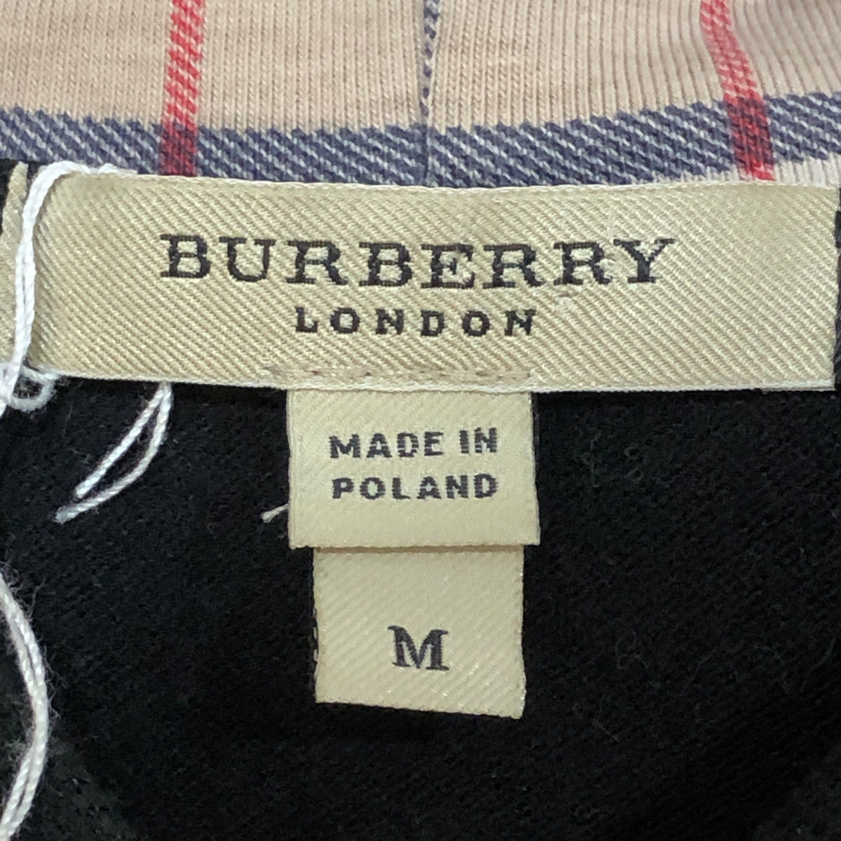 Burberry Black Hooded Zip Up Jacket Size M