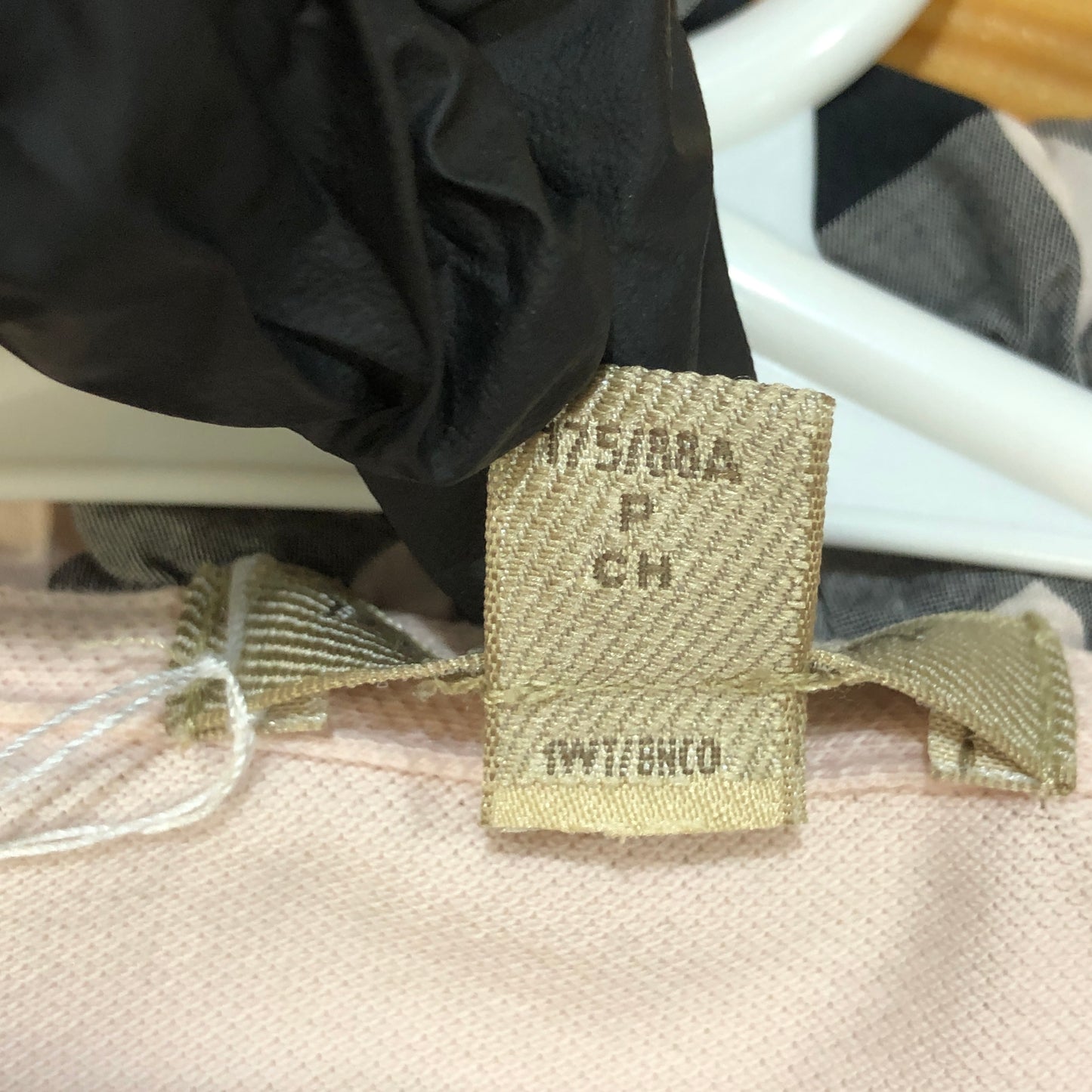 Burberry Vintage Check Collar Horse Embroidery Pique Polo Shirt Size S Pink Black Khaki Color Matching