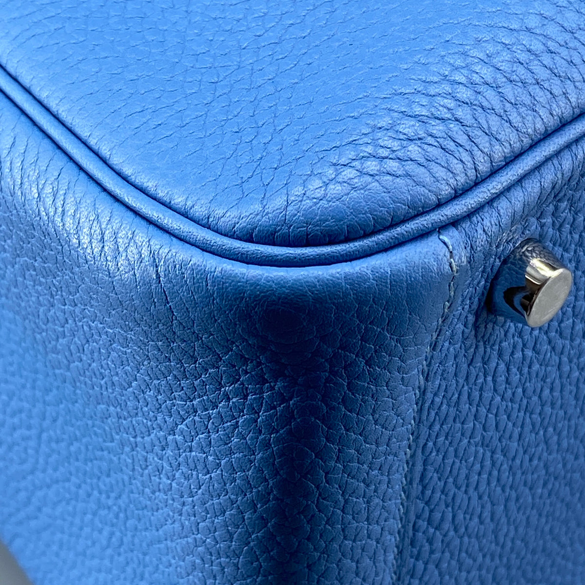 Hermes 2015 Lindy 27 Blue Shoulder Handbag