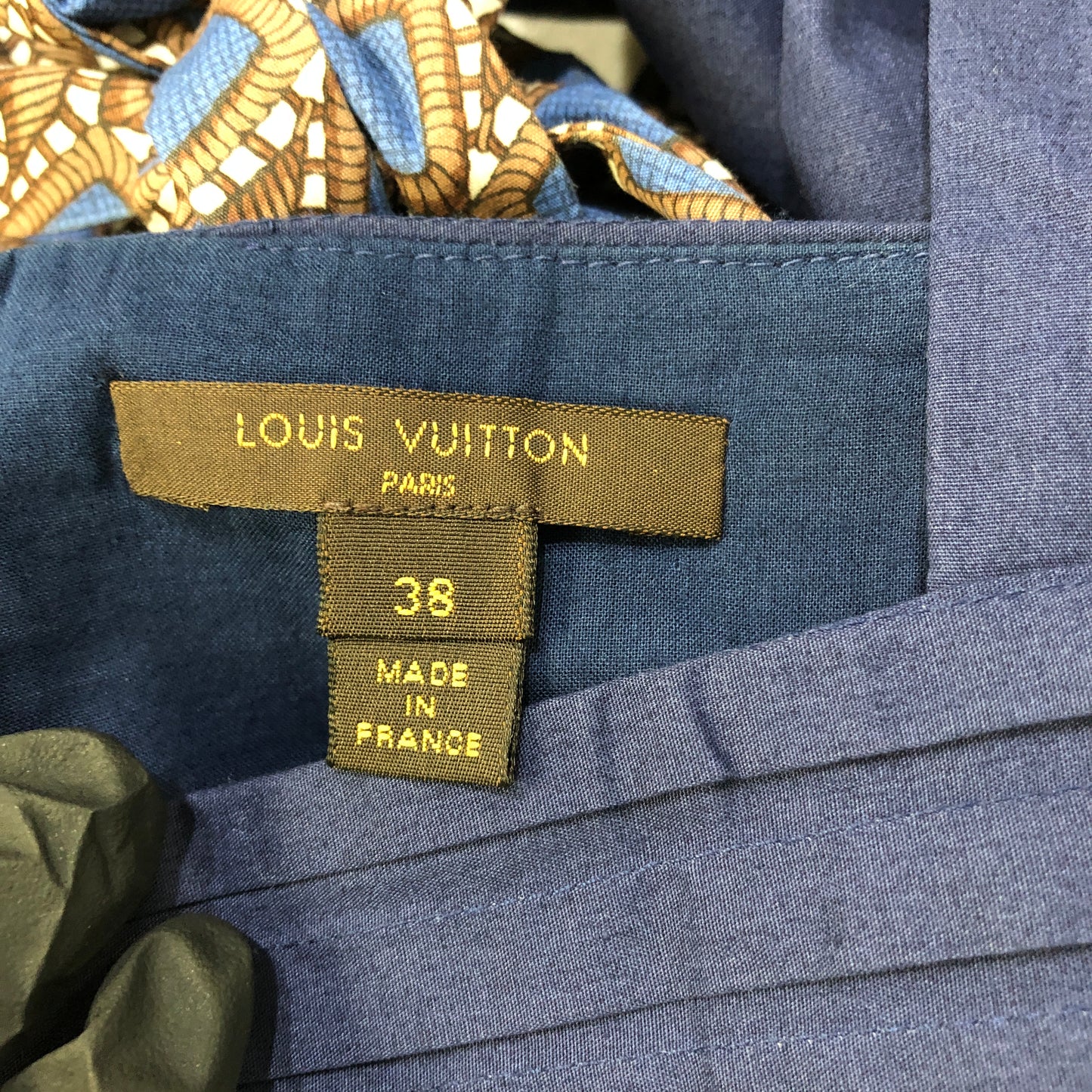 Louis Vuitton Jacquard Midi Dress – Blue (P2P 17 in)