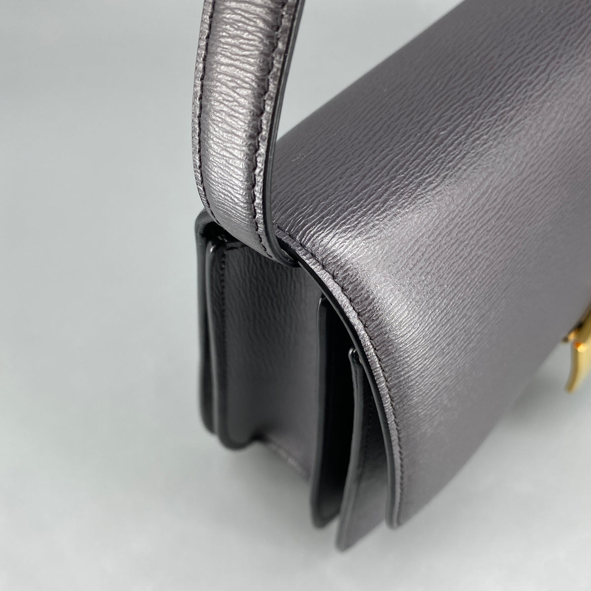 Celine Medium Liege Calfskin Classic Box Bag Deep Grey