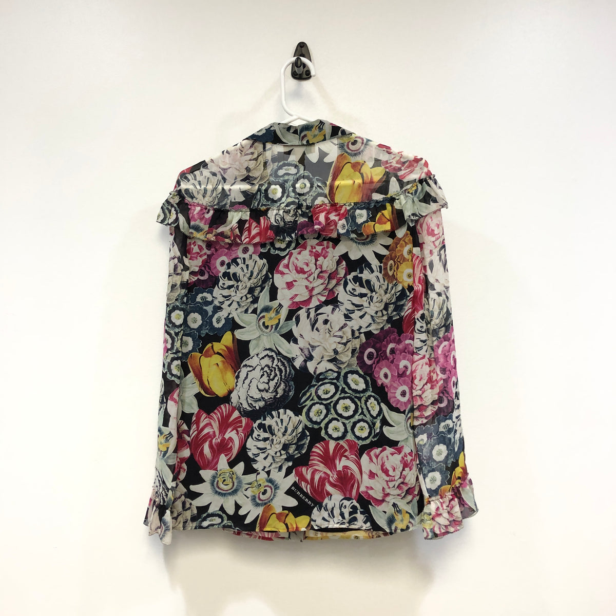 Burberry NWT multi-color floral long sleeve blouse US size 4
