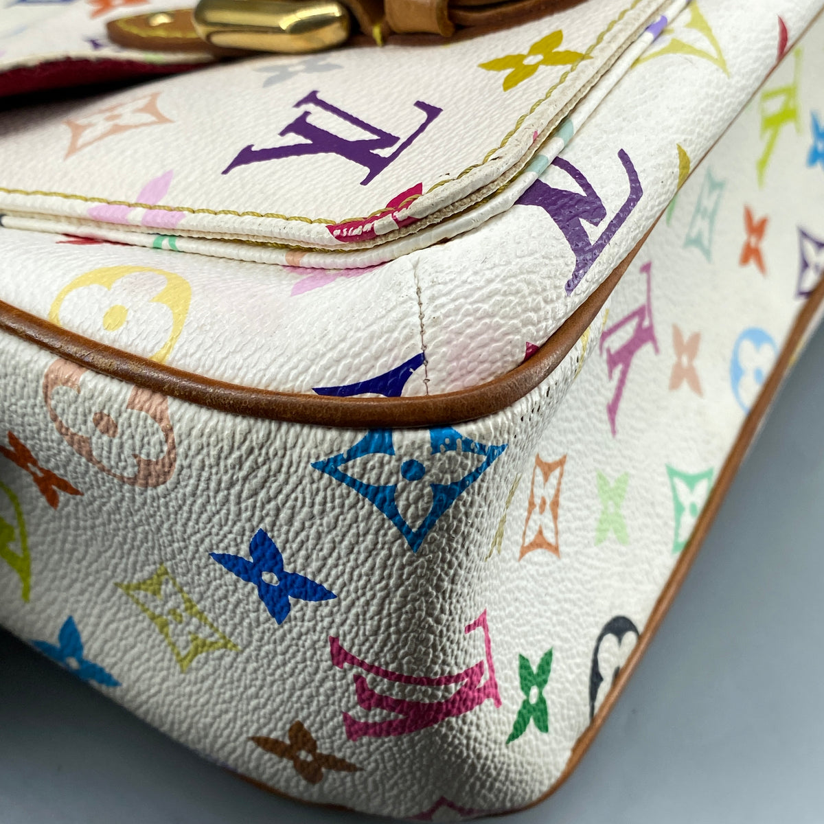 Louis Vuitton Monogram Multicolour Lodge White Shoulder Bag