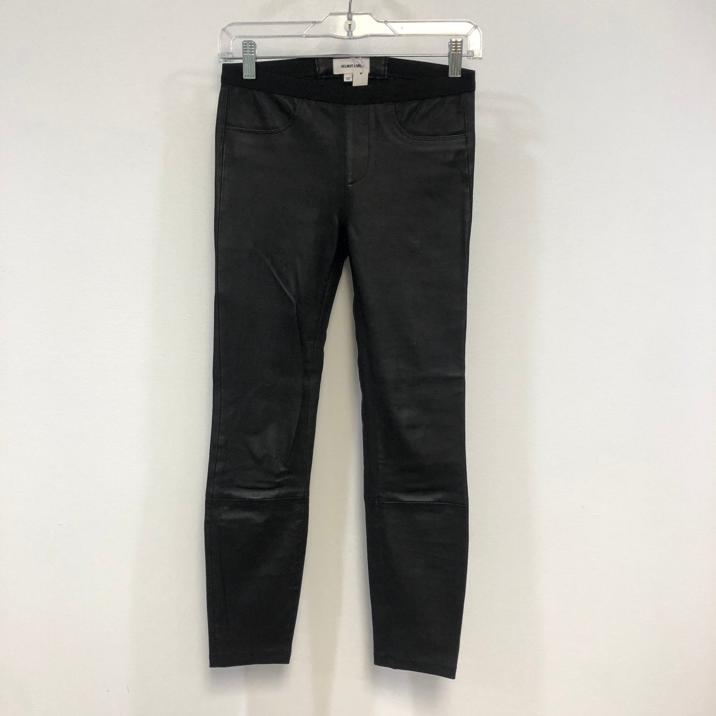 Helmut Lang Dark Brown Leather Slim Ankle Pants Size 00