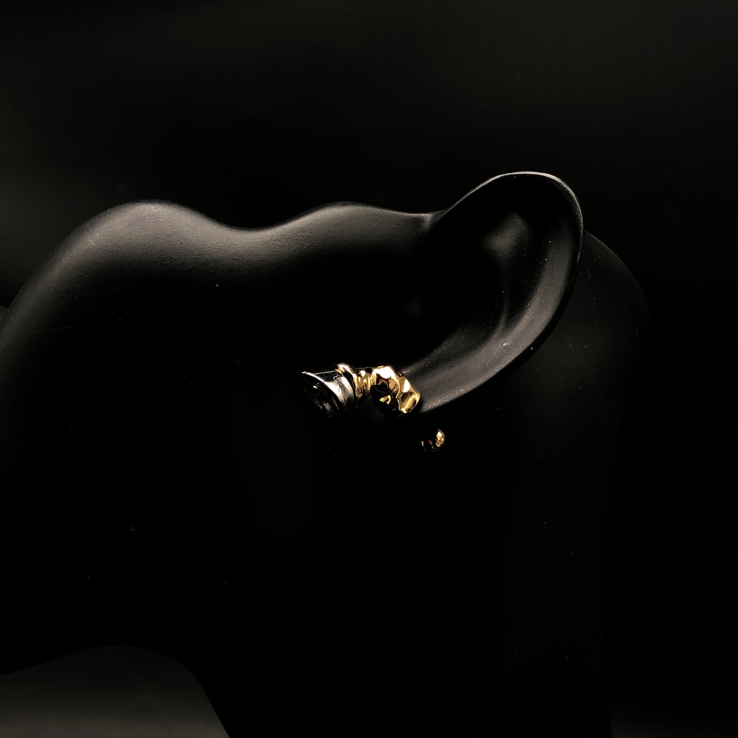 Burberry Gold Tone Stud Earrings Copper