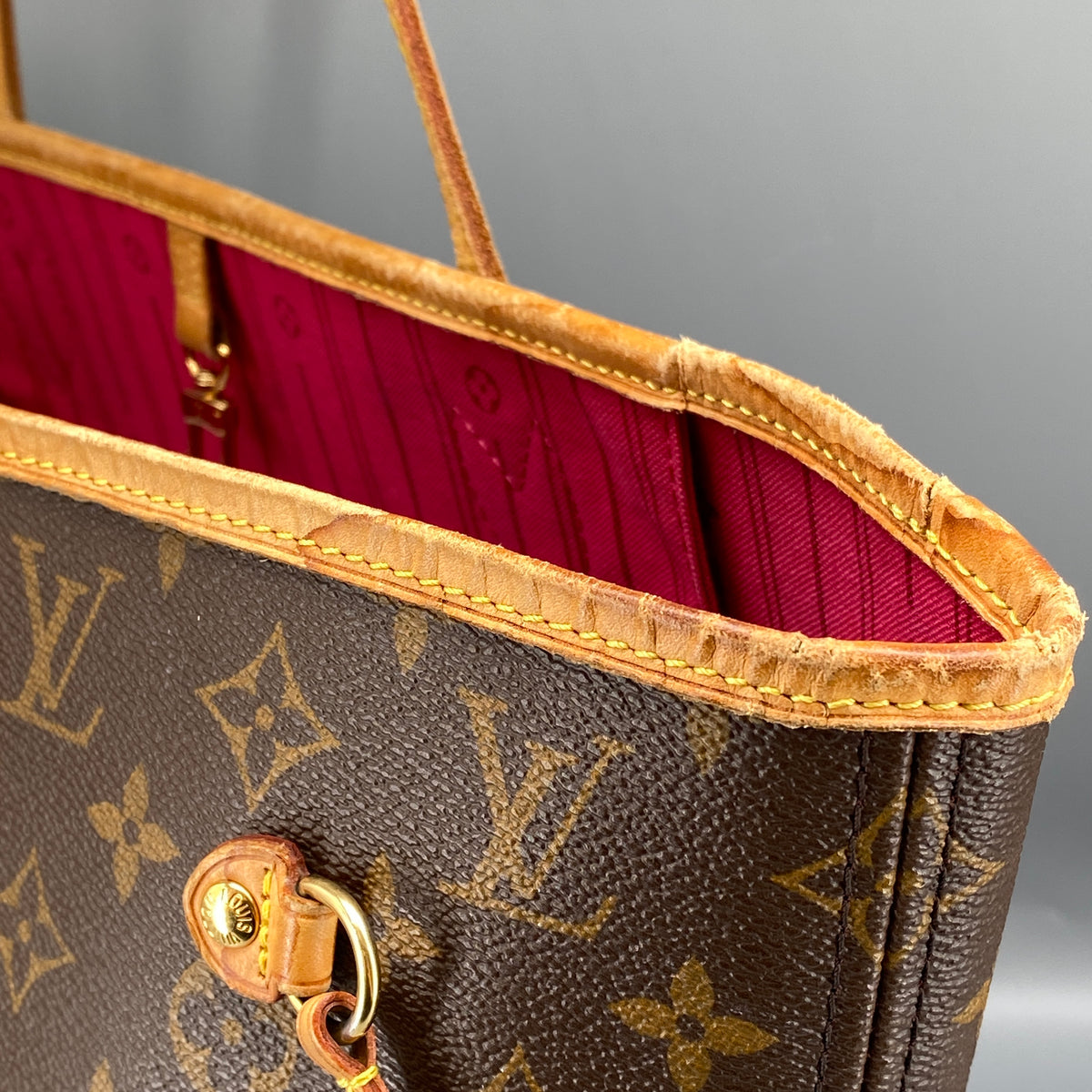 Louis Vuitton Monogram MM Neverfull Tote Bag Brown
