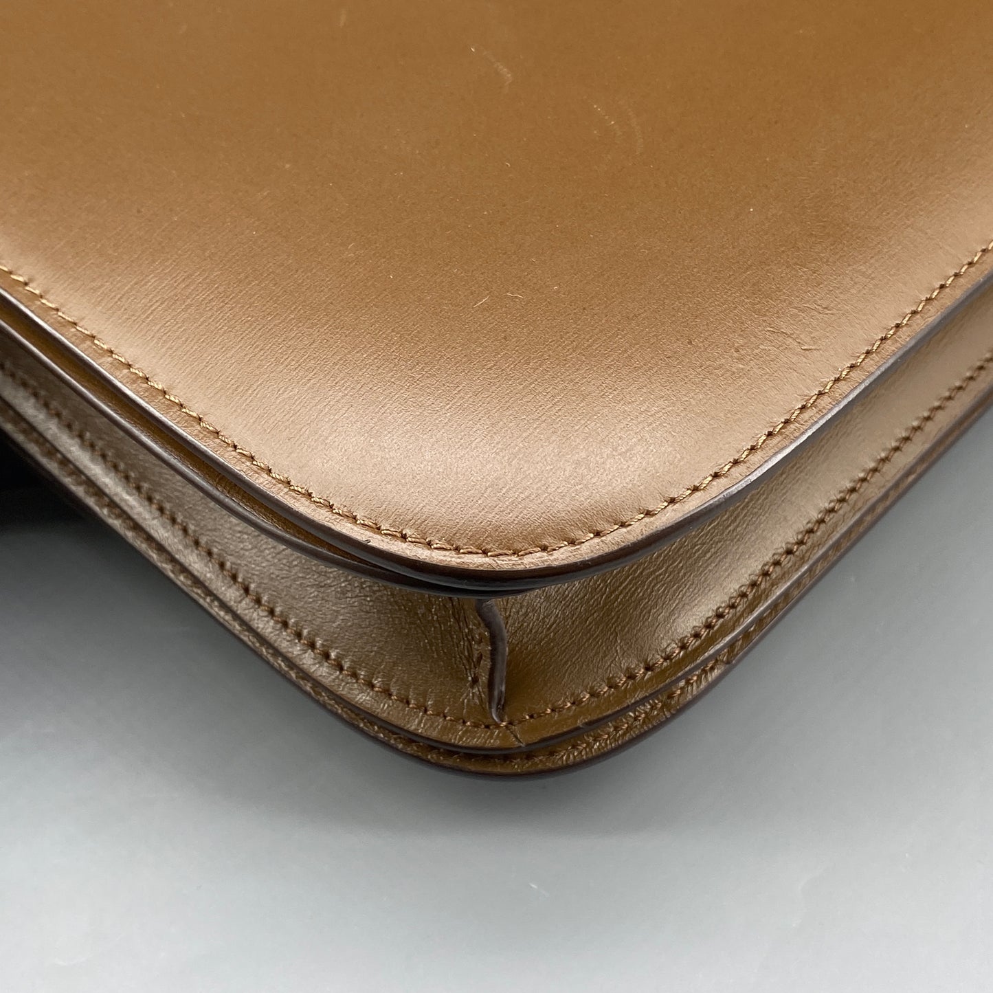 Celine Tan Box Calf Leather Classic Box Flap Crossbody Bag
