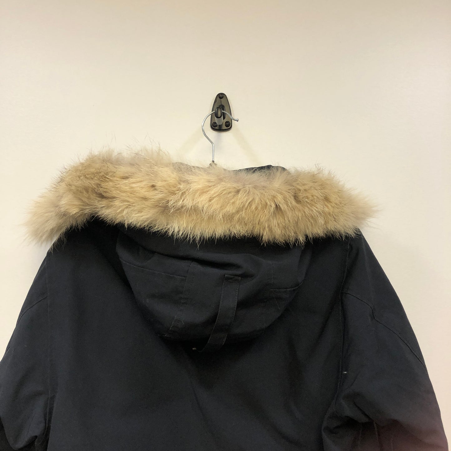 Canada Goose Black Fur‑Trim Hooded Parka Jacket Size S