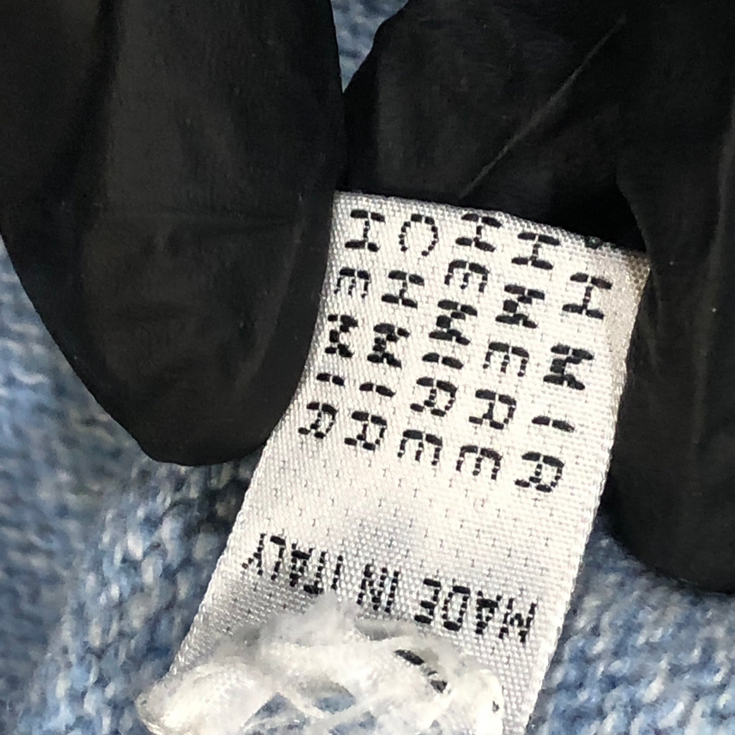 Lanvin Mist Blue Crew Neck Cashmere Knit Sweater Size 54