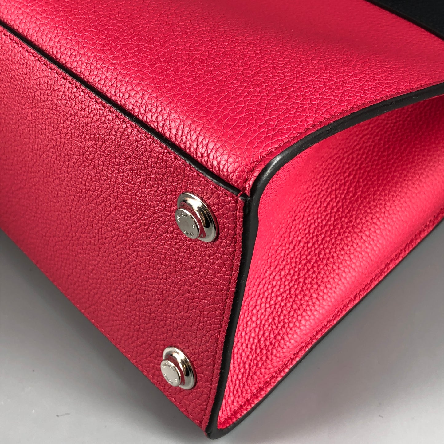 Louis Vuitton Taurillon City Steamer MM Two-Tone Taurillon Leather Handbag Hot Pink Black