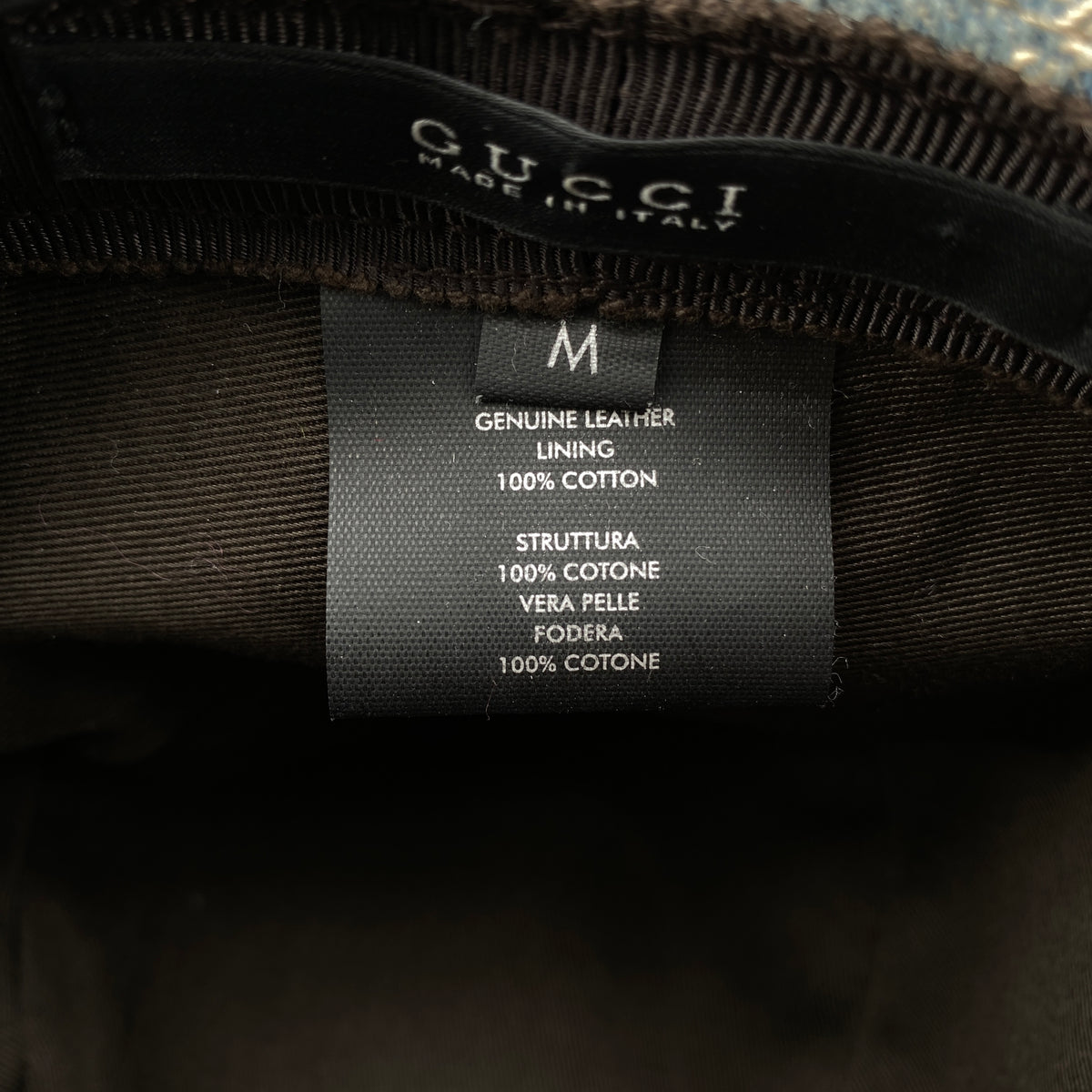 Gucci GG Denim Fedora Hat Size M