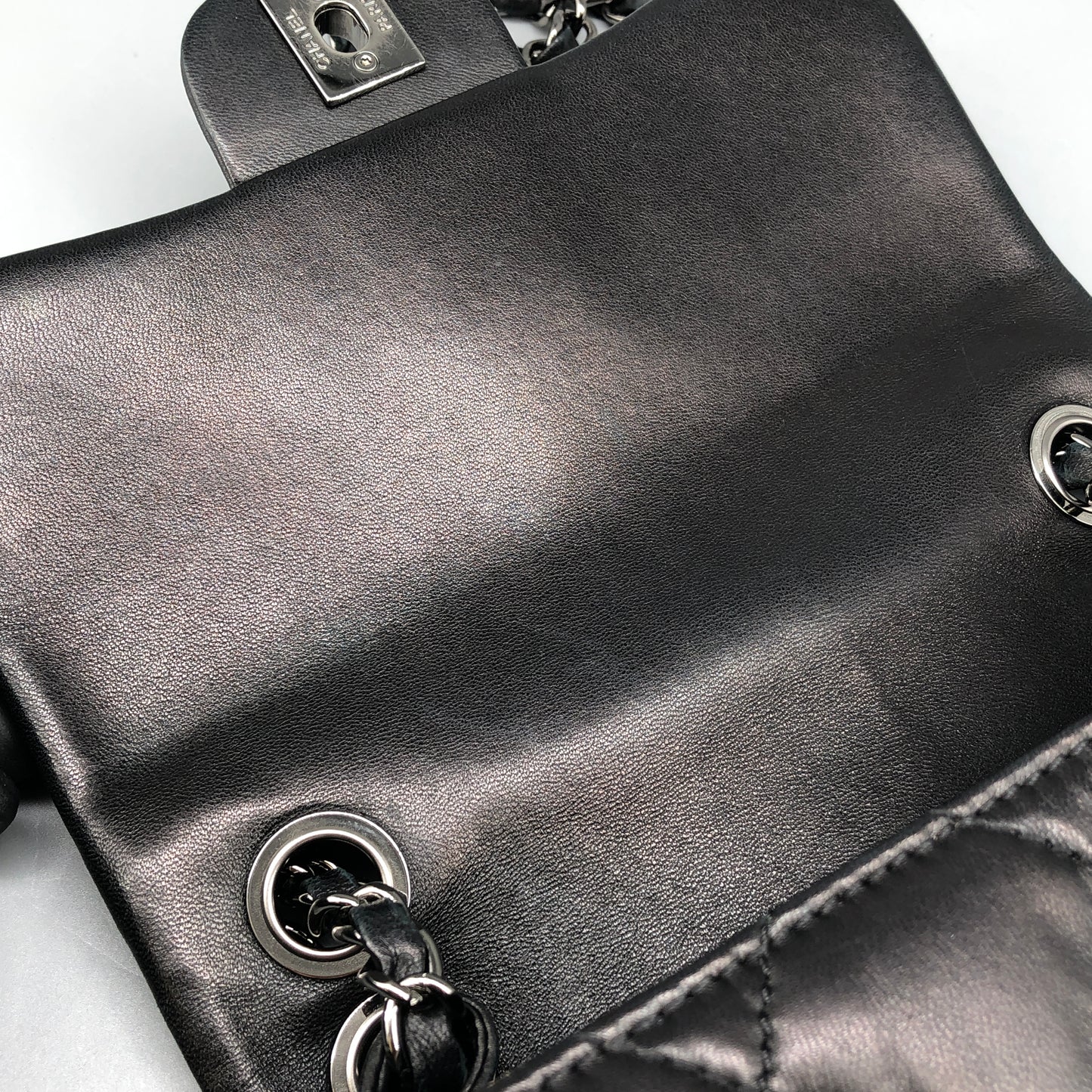 Chanel Lambskin Quilted Mini Chanel 3 Flap Black