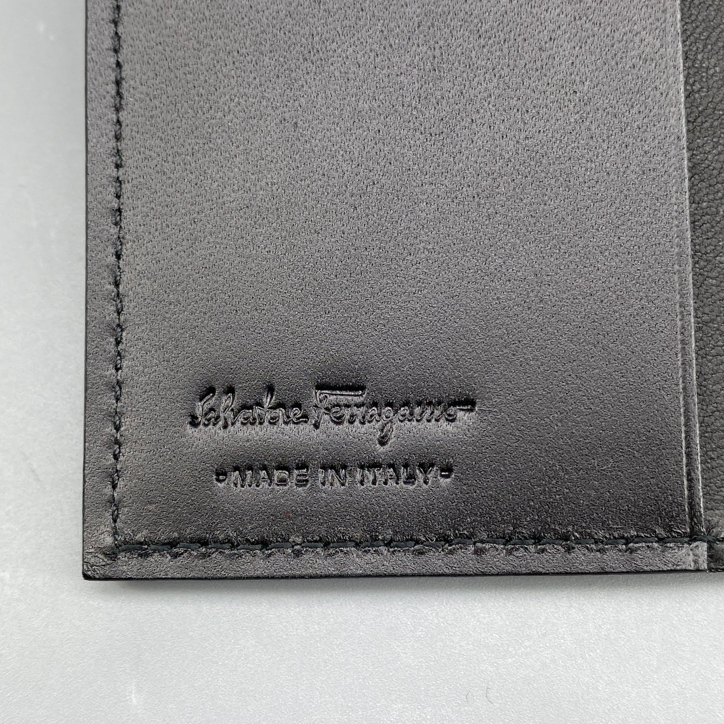 Ferragamo Black Smooth Leather Bi-fold Wallet