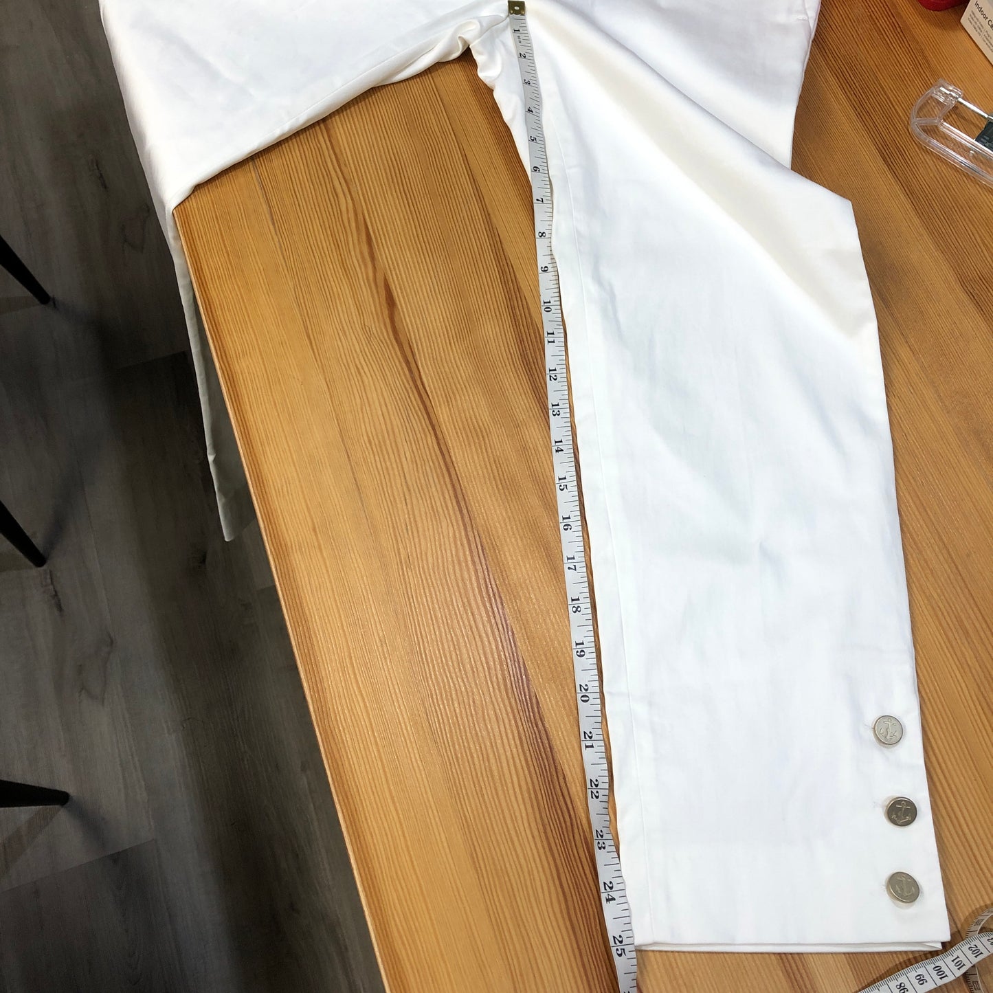 Max Mara White Cropped Trousers Size US 4