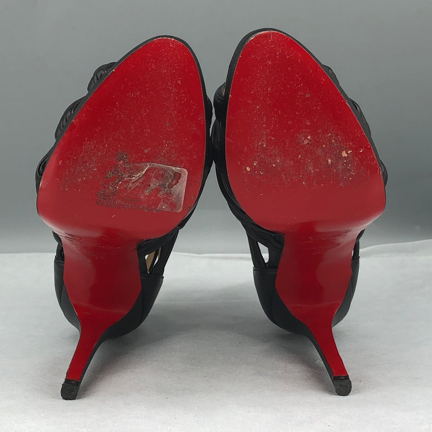 Christian Louboutin Women's Strappy Cage Platform Heels 36 Black