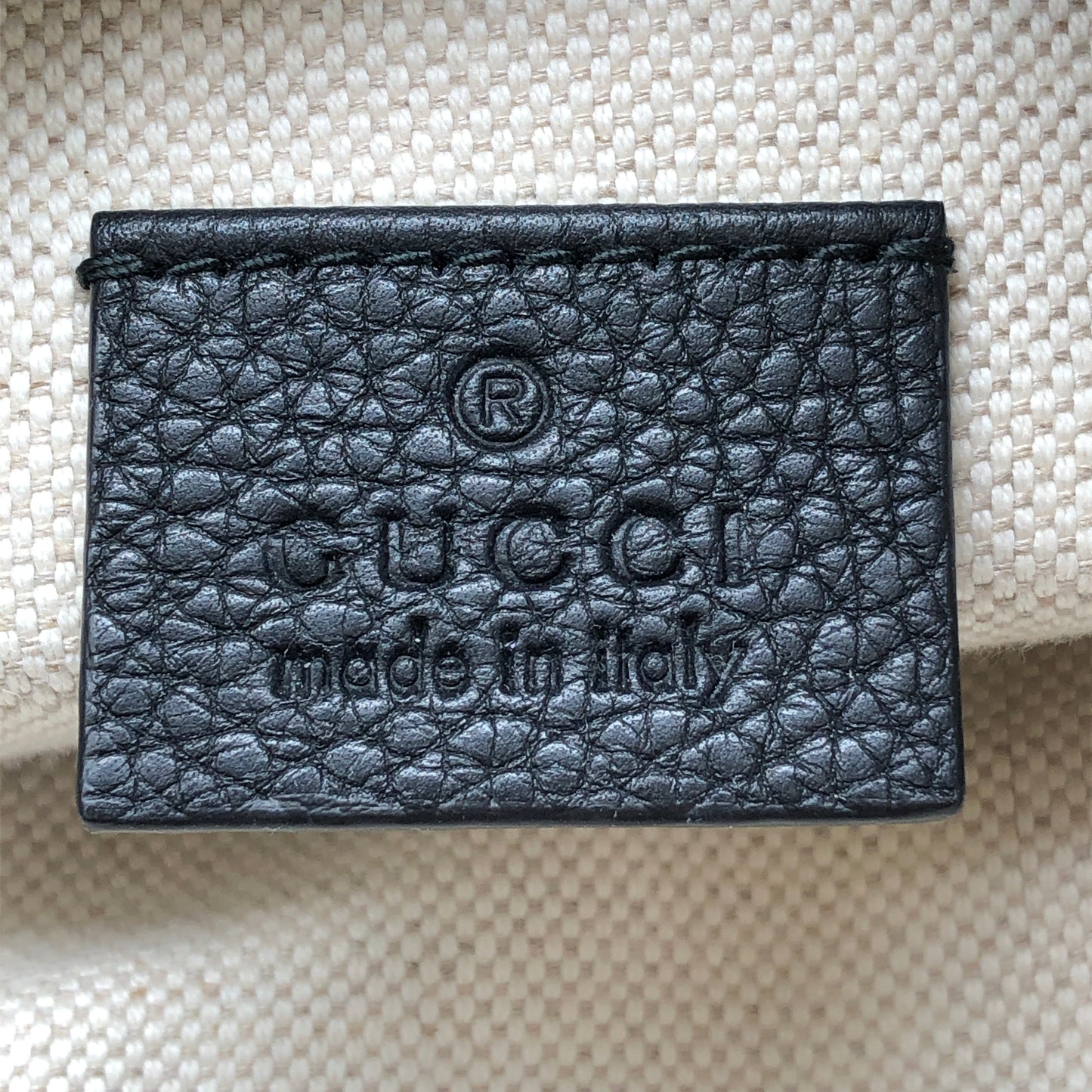 Gucci Print Large Belt Bag in Black Leather