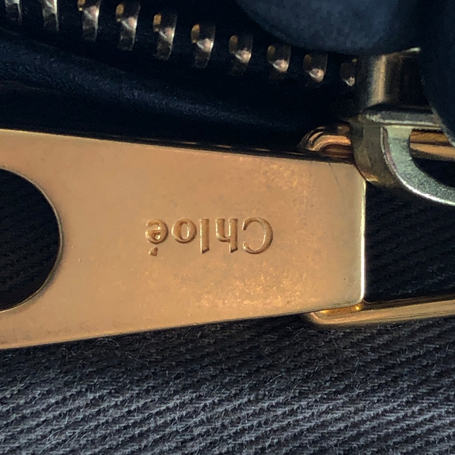 Chloe Black Marcie Large Grain Leather Tote Bag