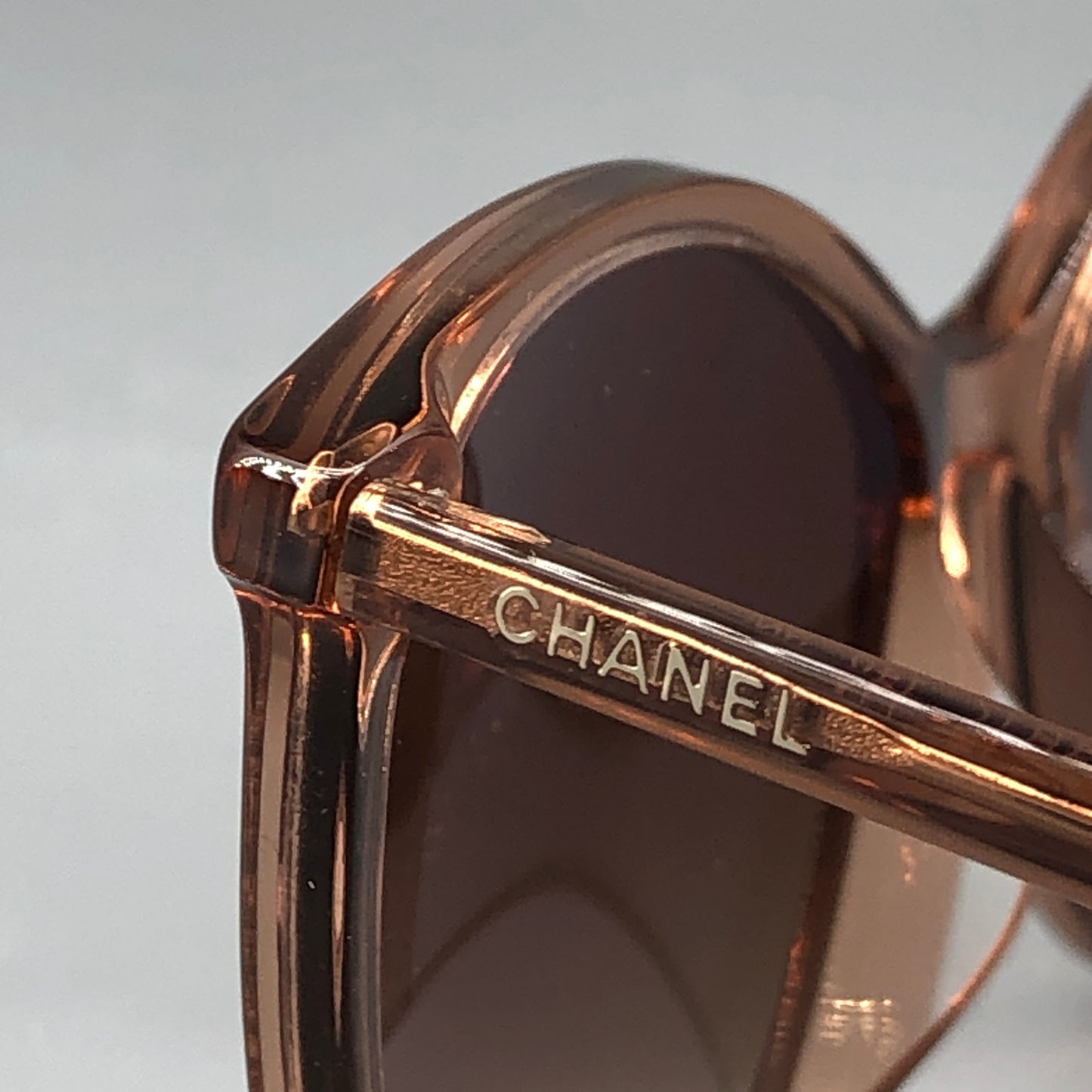 Chanel Round Milk Tea Brown Sunglasses 140mm