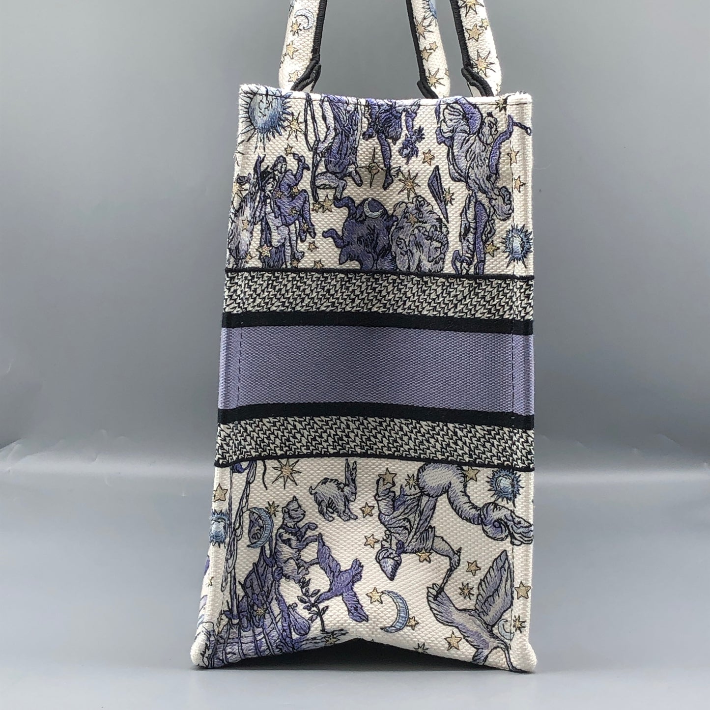 Christian Dior Violet/White Tarot Print Book Tote Bag