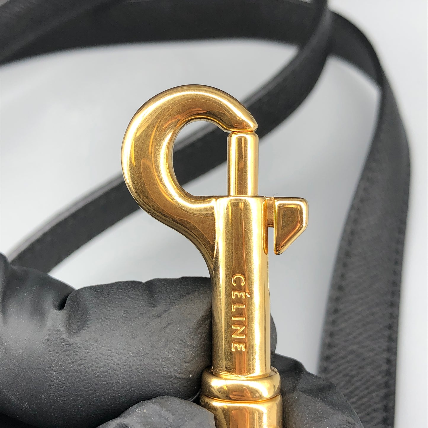 Celine Black Grained Calfskin Belt Bag Small