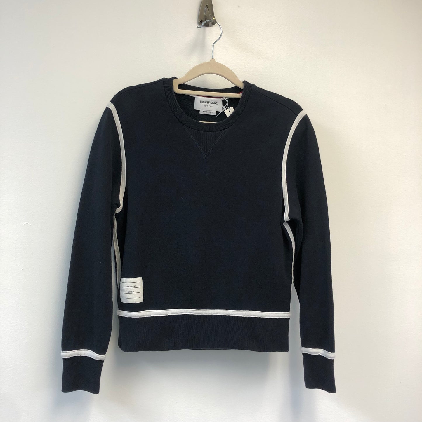 Thom Browne Classic Loopback 4-Bar Cotton Sweatshirt in Navy