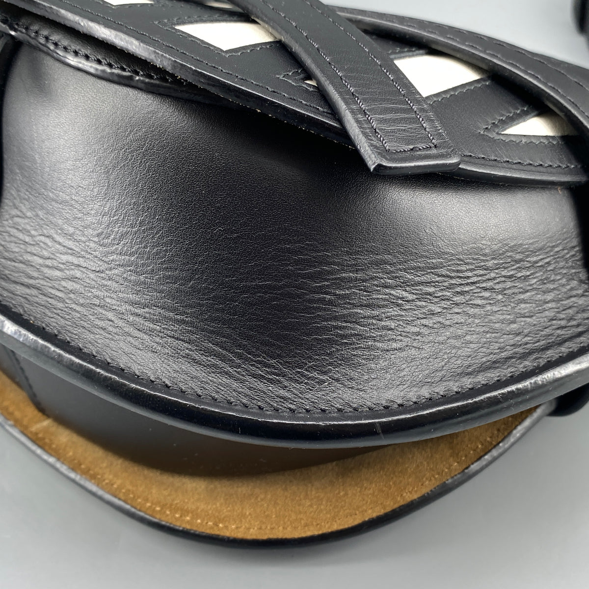 Loewe  Gate Grid  Crossbody Bag Black White Checkered