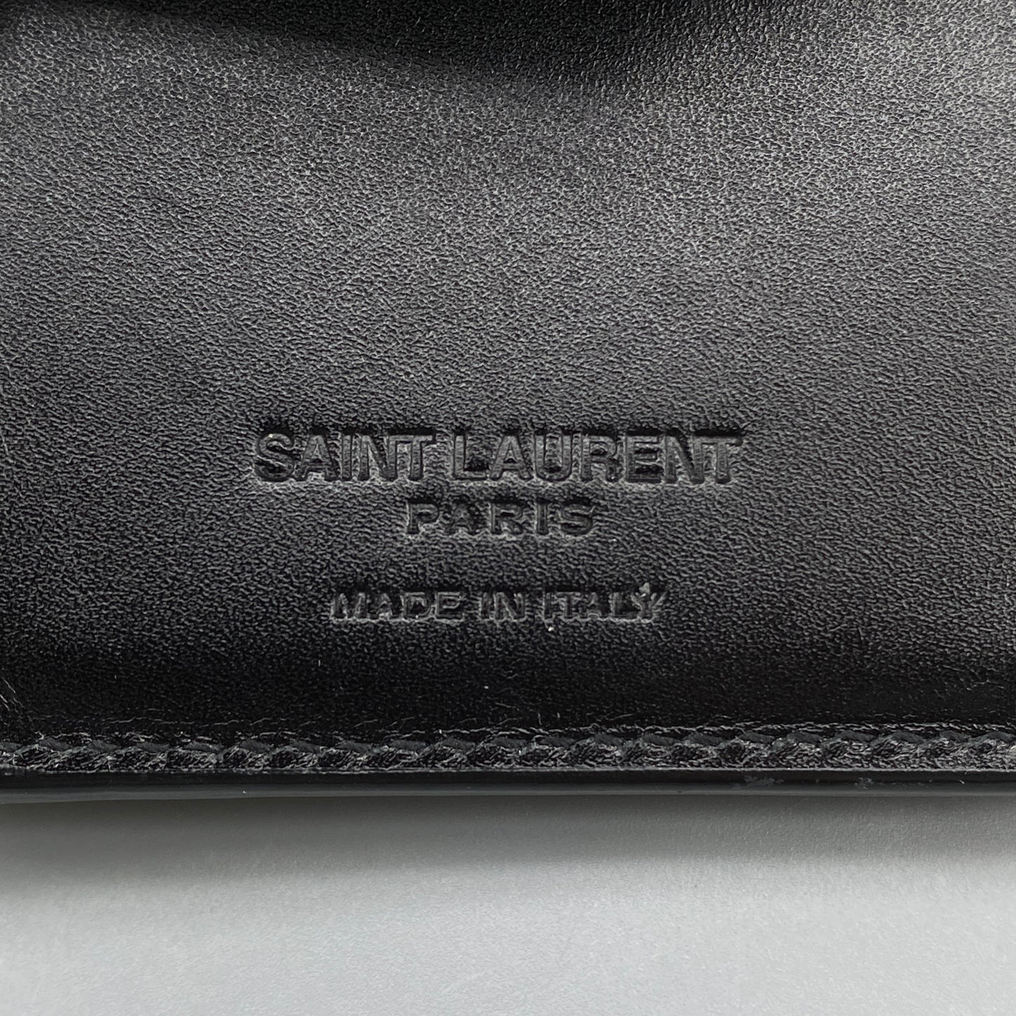 Saint Laurent Smooth Black Calfskin Bifold Wallet With Side Zipper