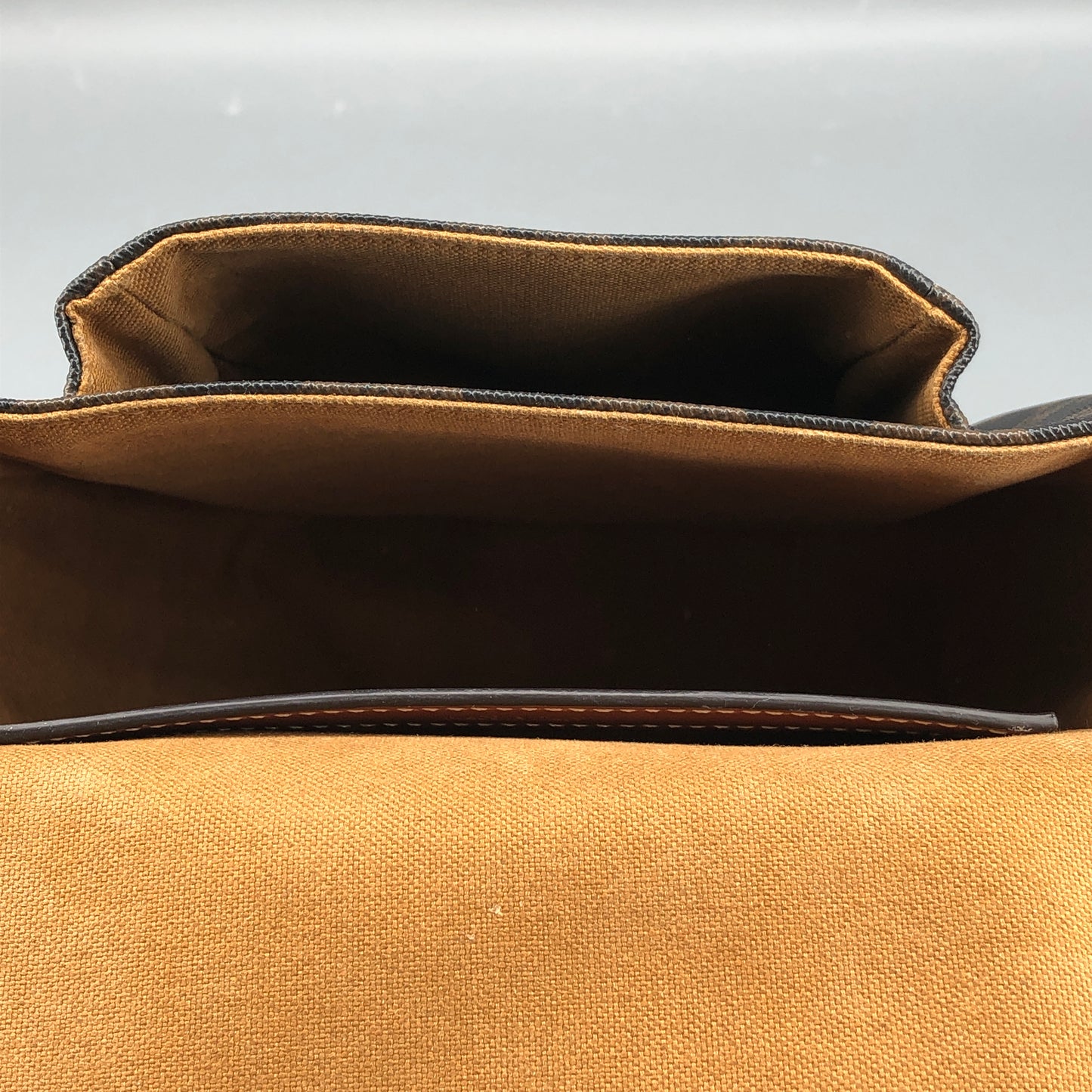 Celine Triomphe Canvas Medium Folco Crossbody Bag Dark Brown