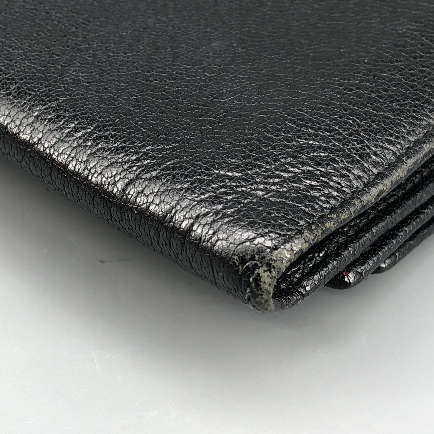 Loewe Classic Logo Black Grained Leather Long Wallet