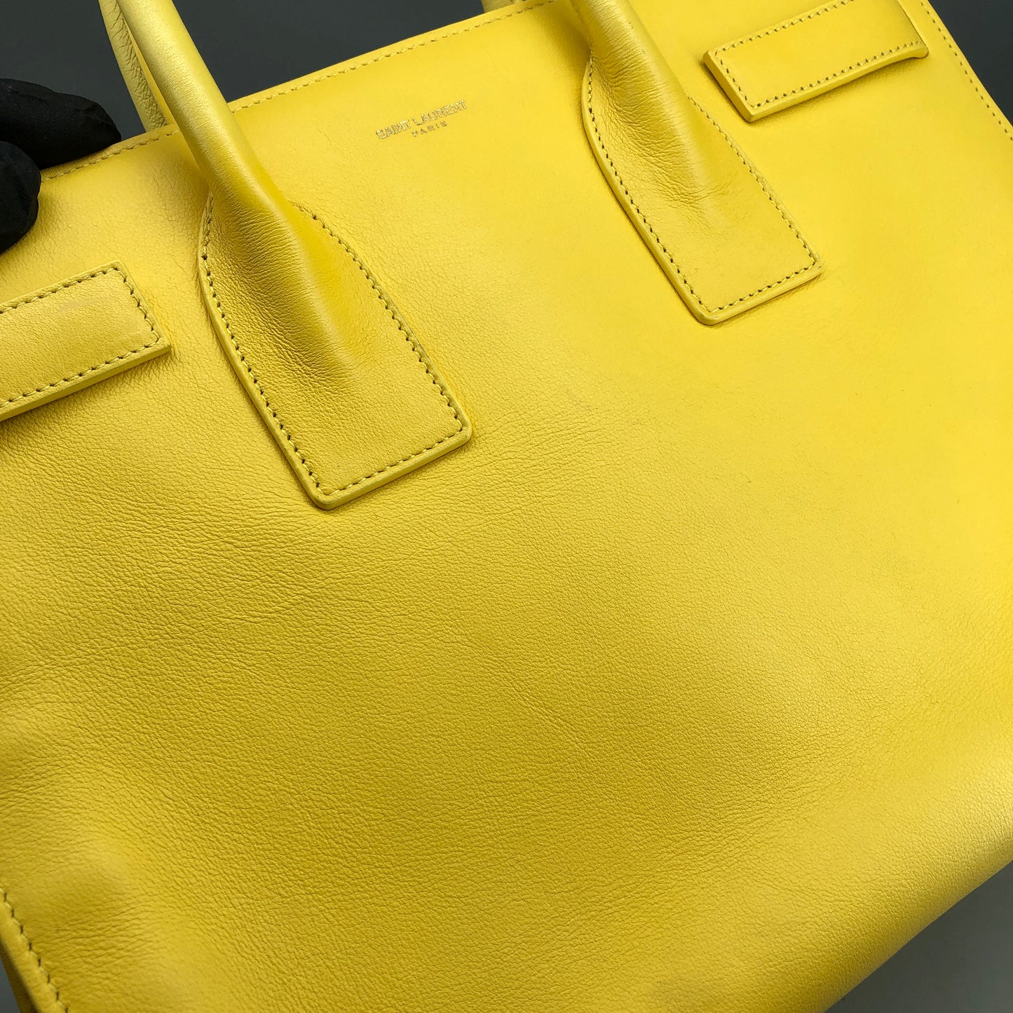 Saint Laurent Sac De Jour Yellow Leather Tote Bag