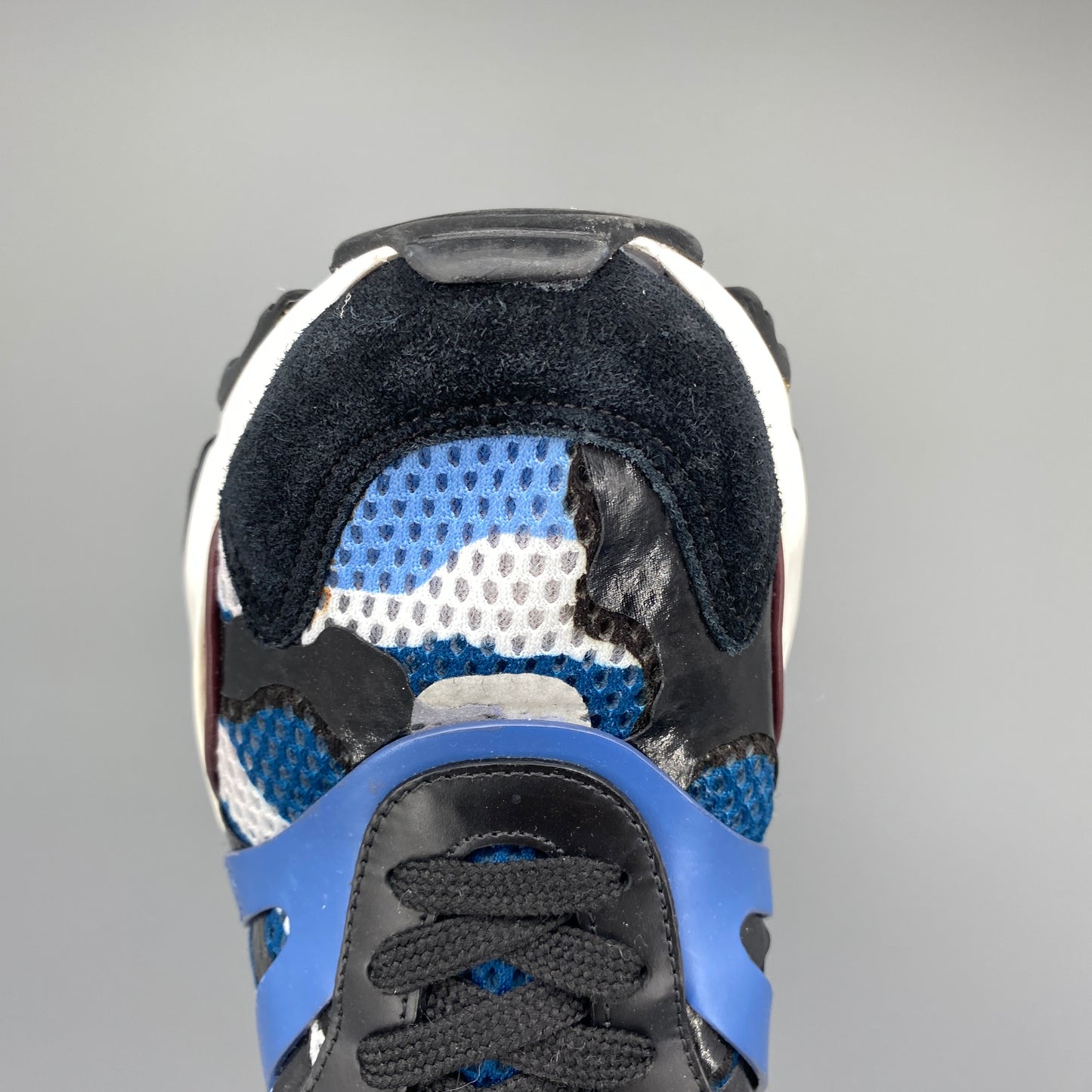 Valentino Men’s Multi‑Color Mesh Suede Casual Sneakers Shoes
