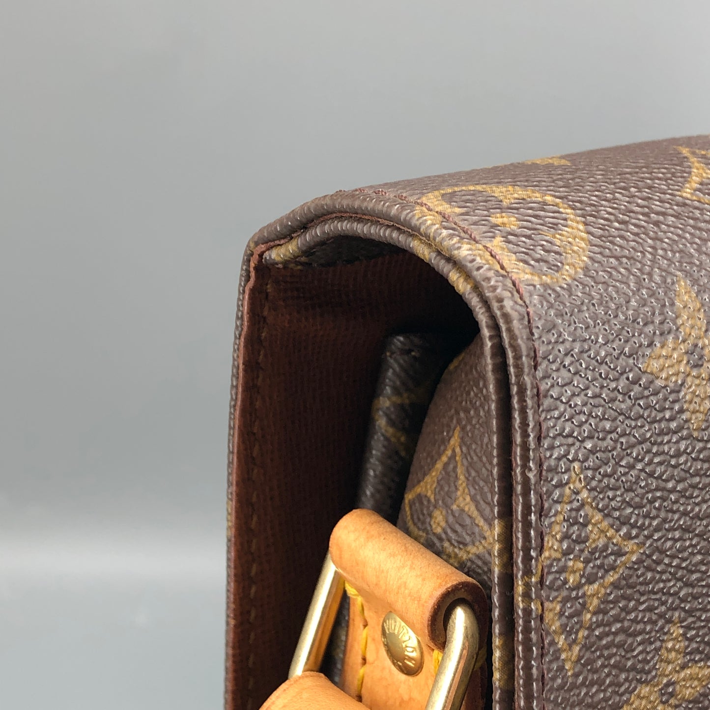 Louis Vuitton Monogram Cartouchiere GM Crossbody Bag Brown