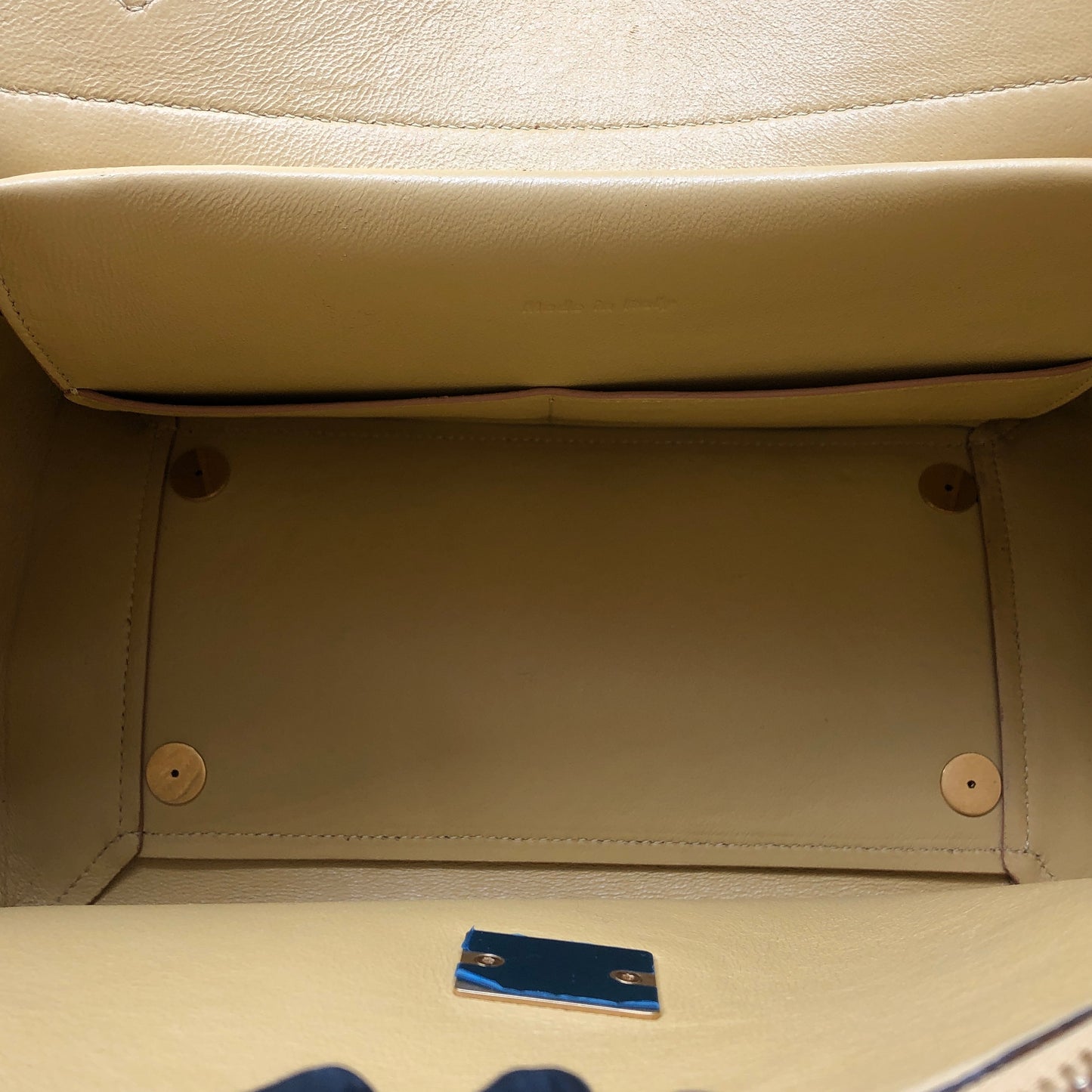 Celine Yellow Grained Calfskin Leather Medium Belt Bag