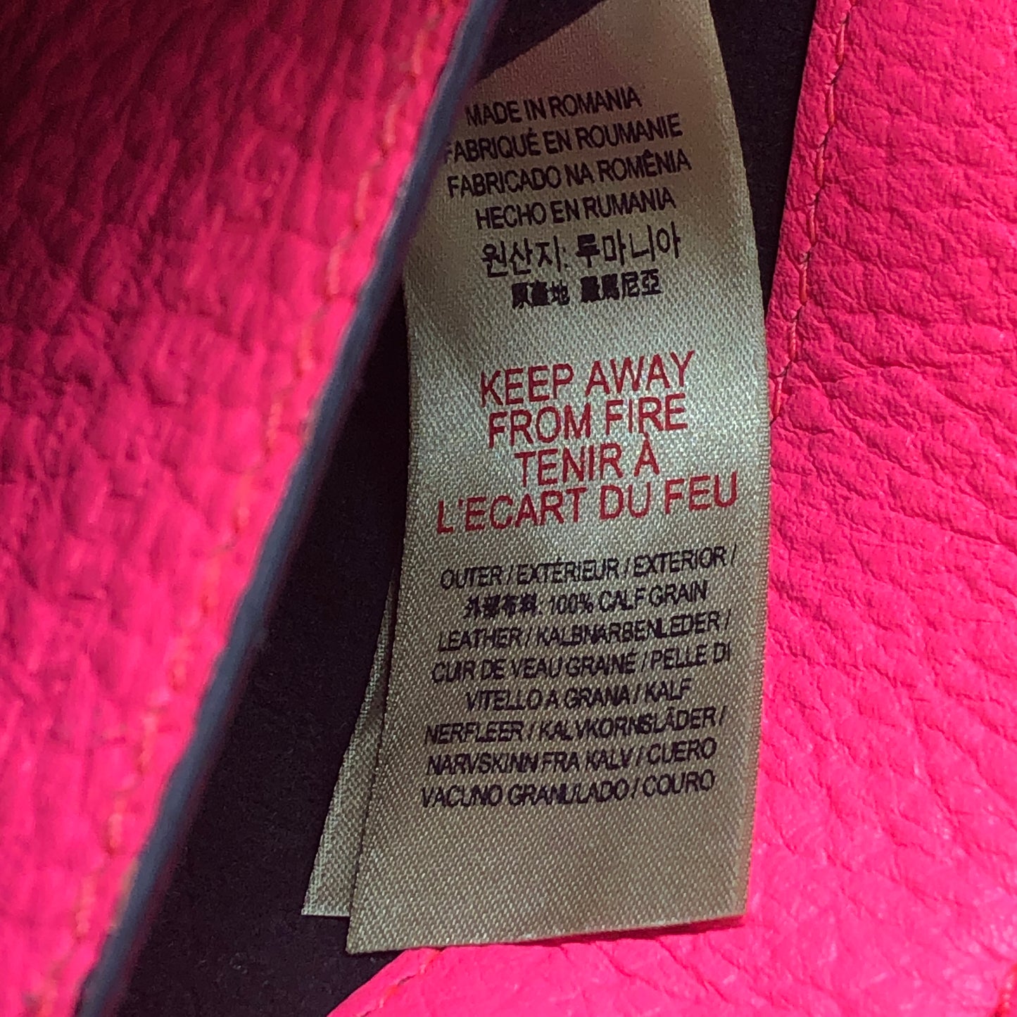 Burberry Pink Grained Leather Crossbody Bag