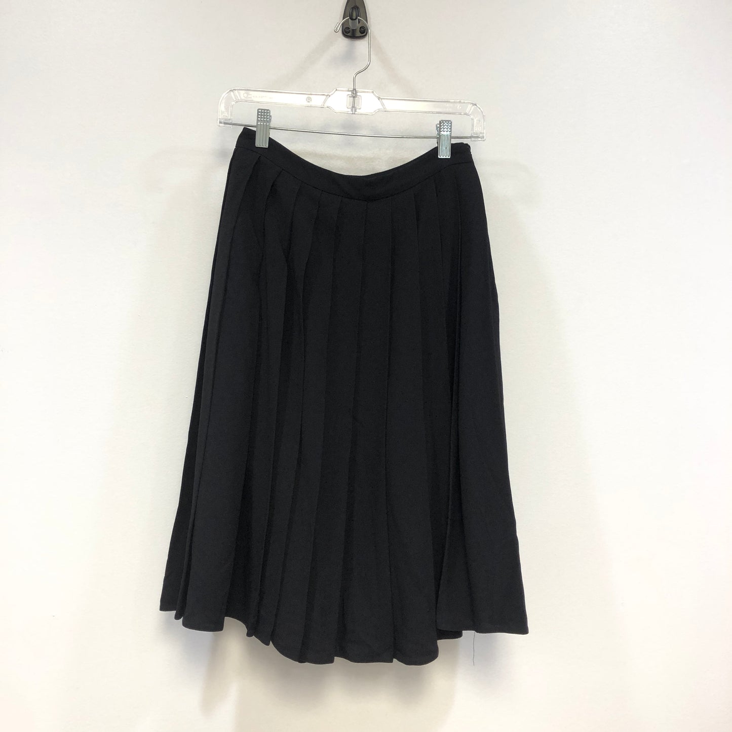 Prada Black Pleated Midi Skirt Size 38