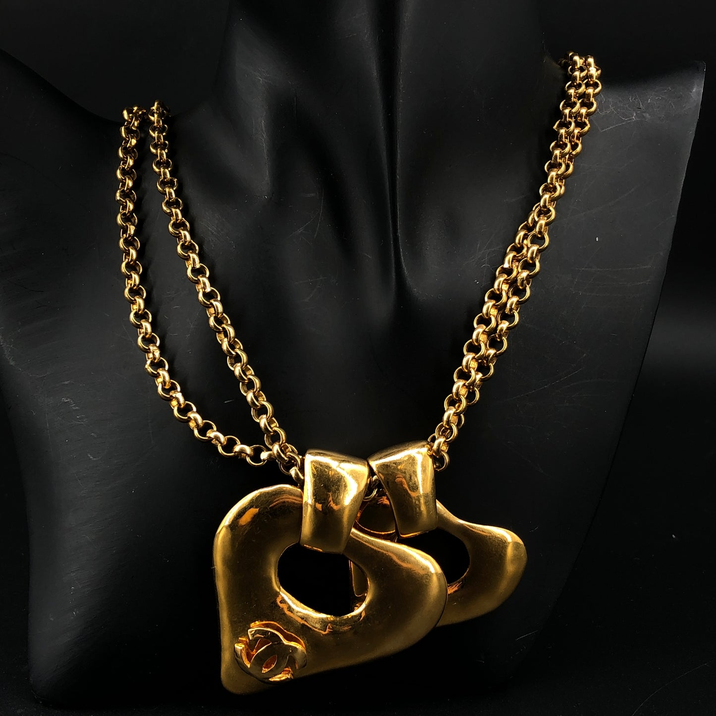 Chanel Vintage Heart Pendant Necklace