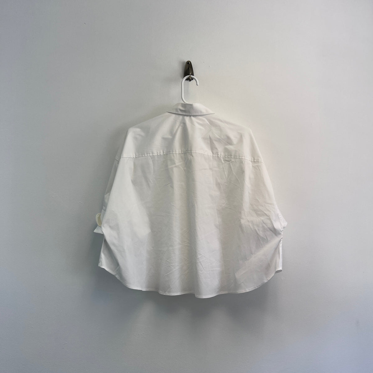 Red Valentino White Cropped Short Sleeve Shirt Size 42