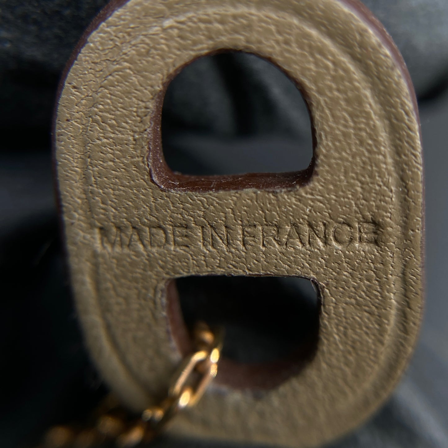 Hermes Taupe Enamel Chaine d'Ancre Pendant Necklace