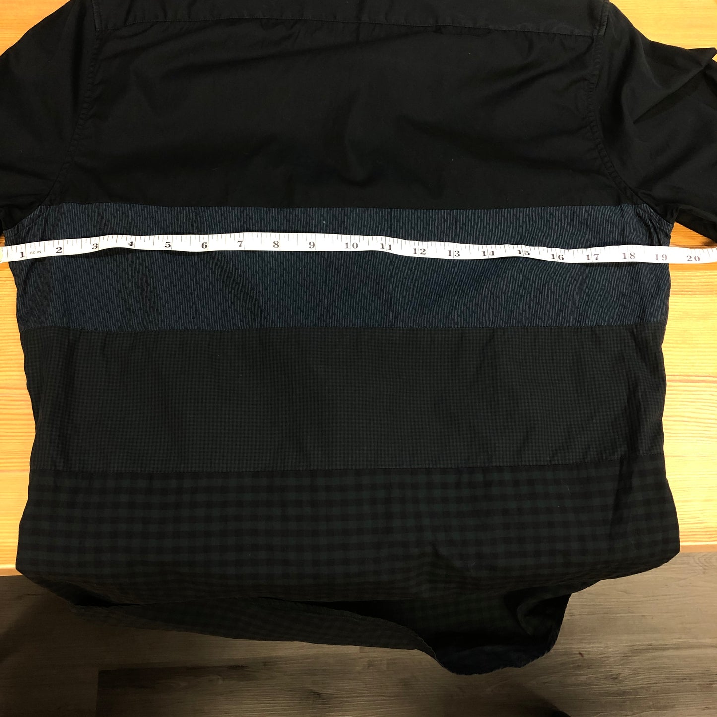 Dolce & Gabbana Black Forest Color Block Woven Long Sleeve Shirt Neck Size 15 1/2 (39)