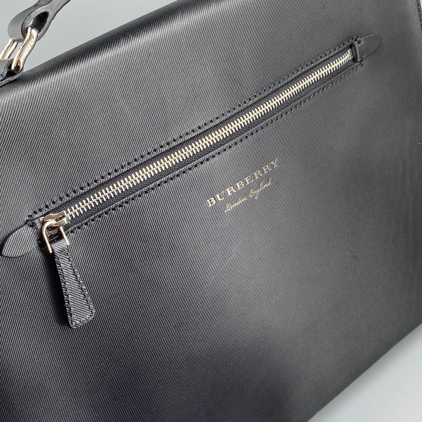 Burberry Black Leather Briefcase