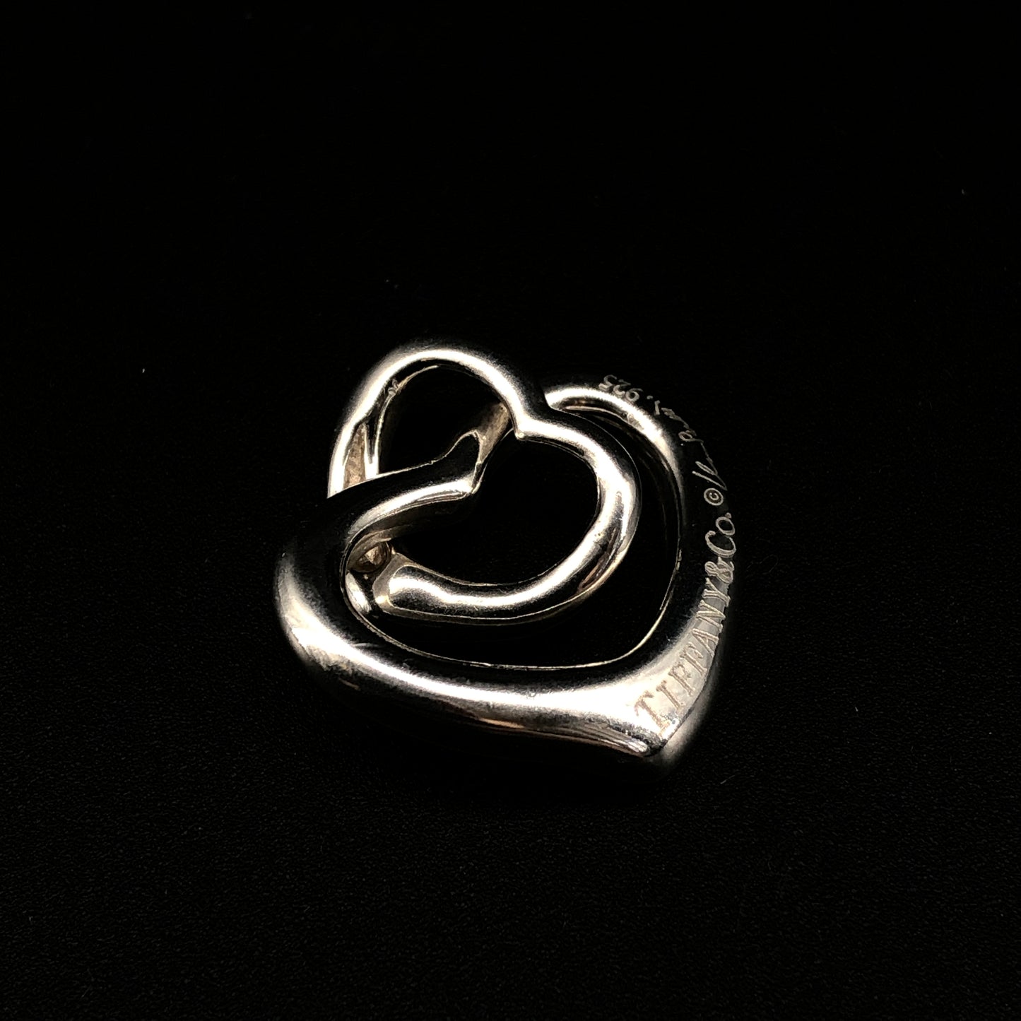 Tiffany & Co. Interlocking Hearts Pendant 925 Sterling Silver
