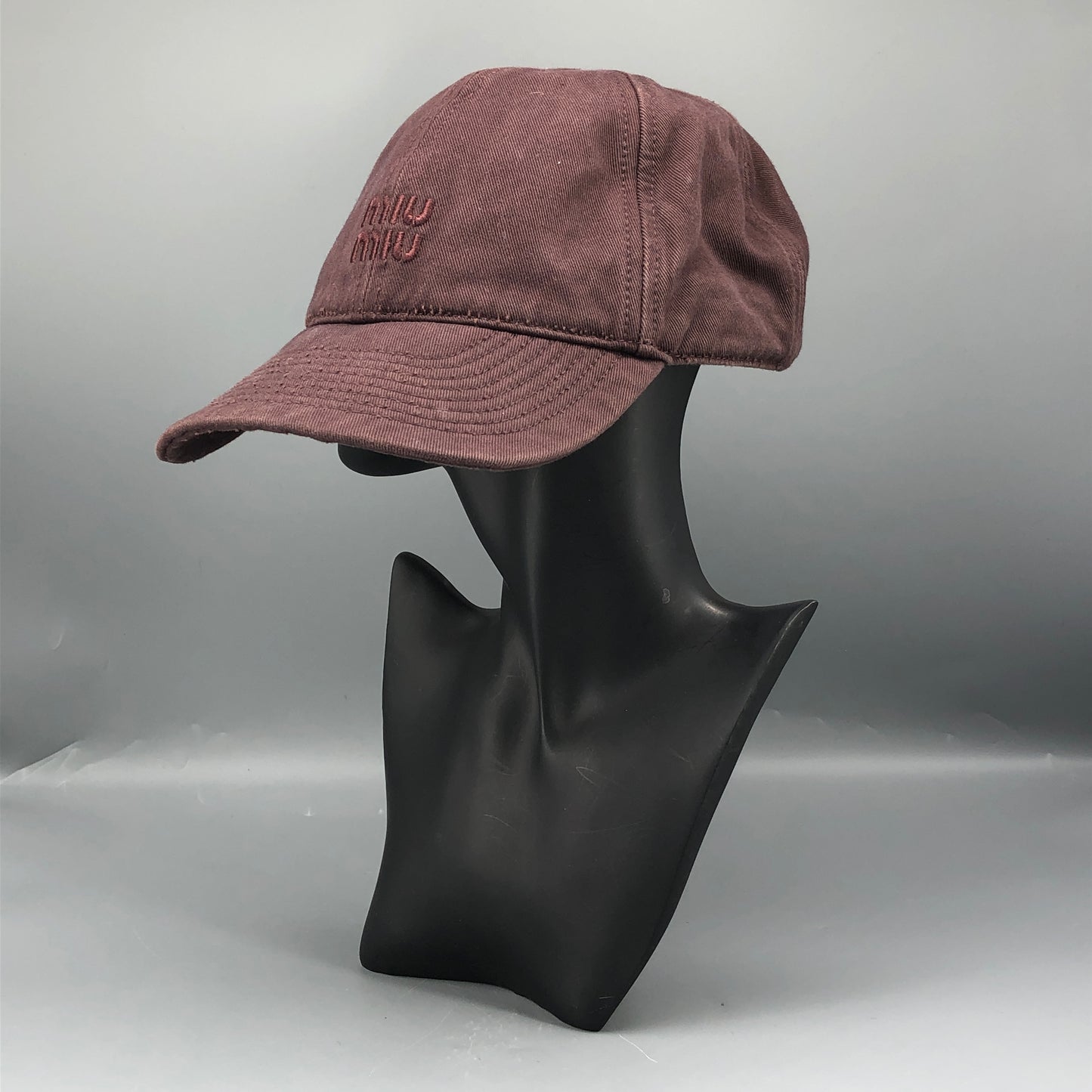 Miu Miu Logo Embroidered Baseball Cap 58 cm Dusty Plum
