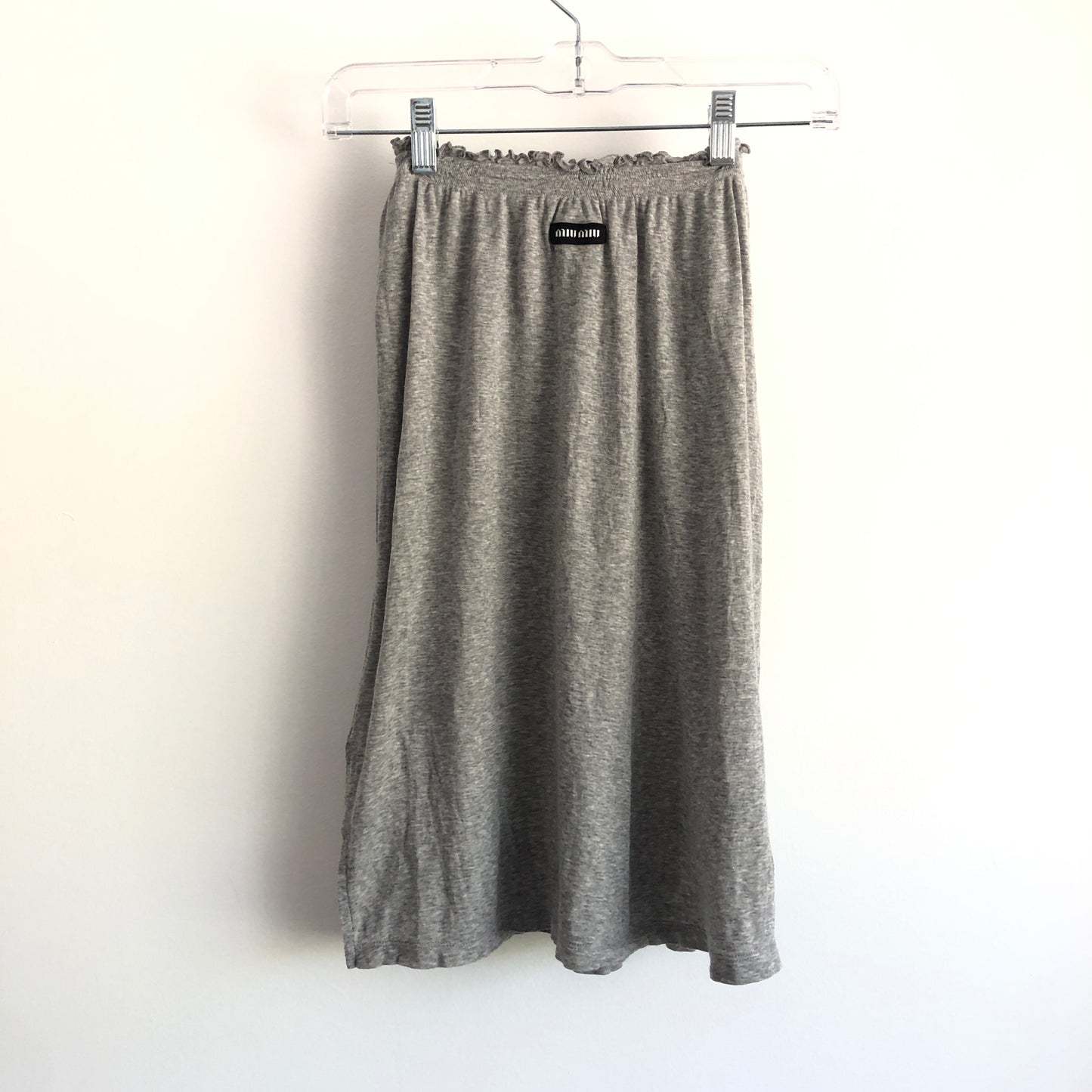 Miu Miu Grey Cotton Camisole & Midi Skirt Set Size XS