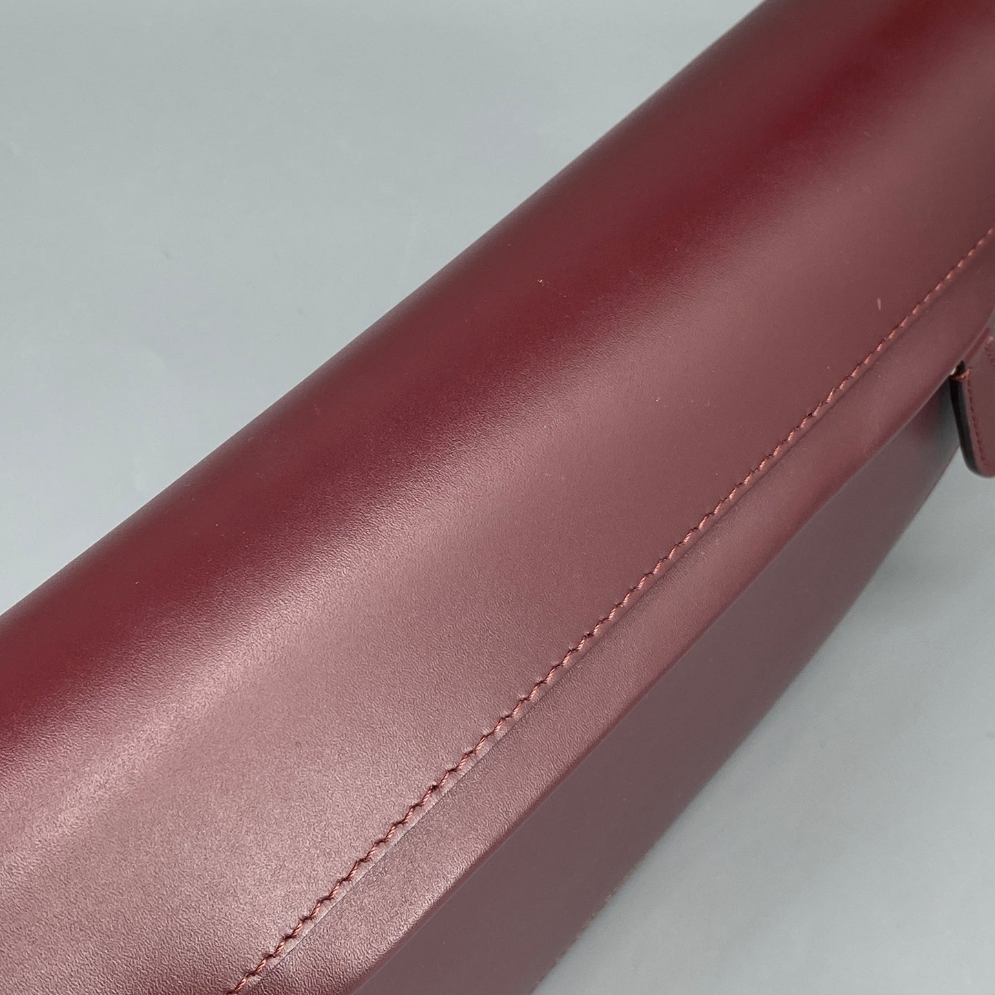 Burberry Deep Red Leather Saddle Shoulder Crossbody Bag