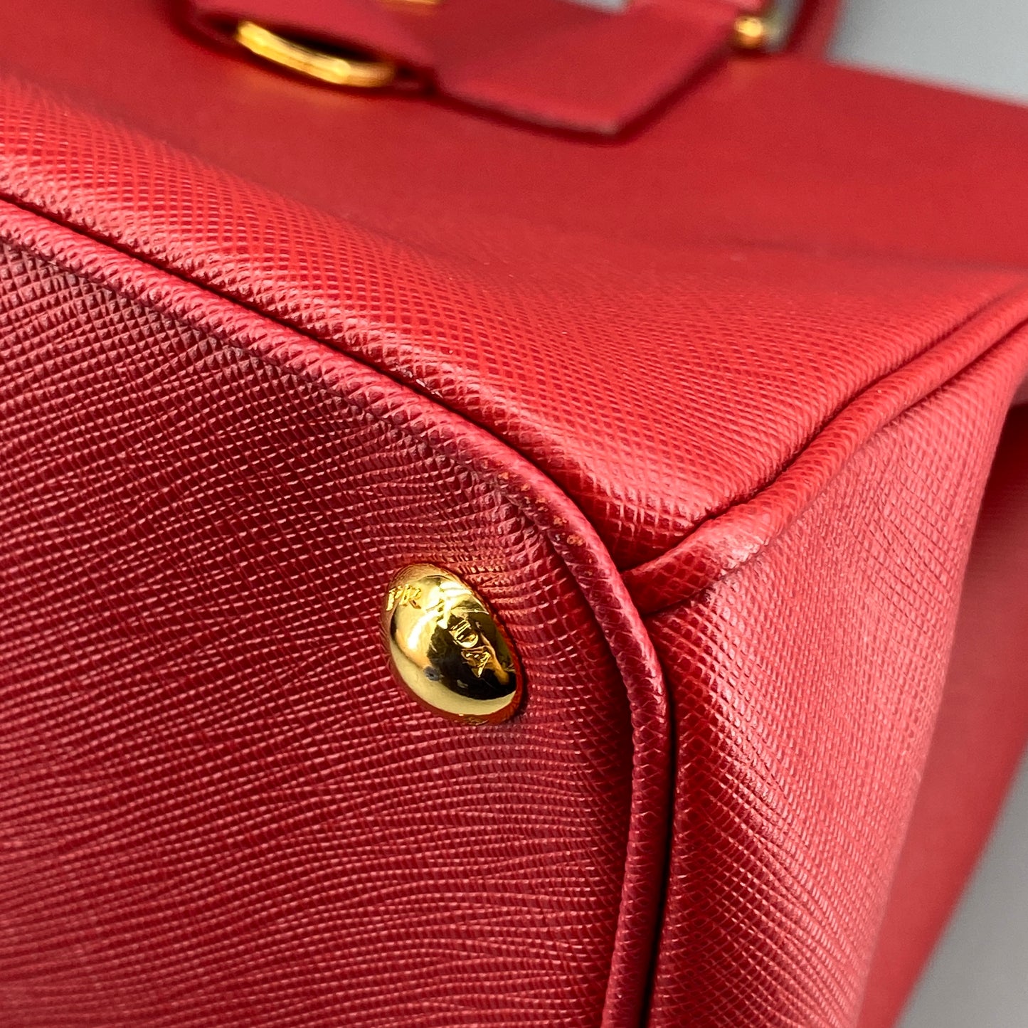 Prada Red Saffiano Leather Galleria Bag