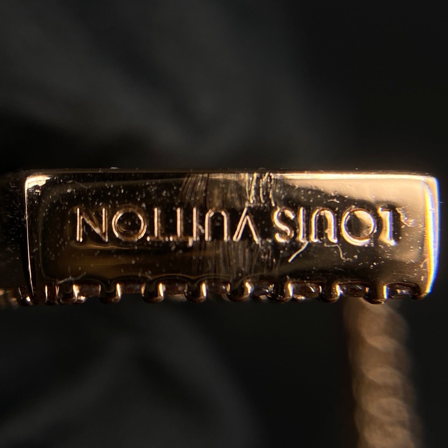 Louis Vuitton Gold LV Pendant Necklace