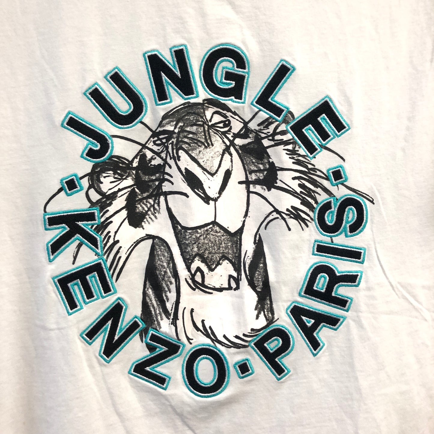 Kenzo White "Jungle Paris" Graphic T-Shirt Size M