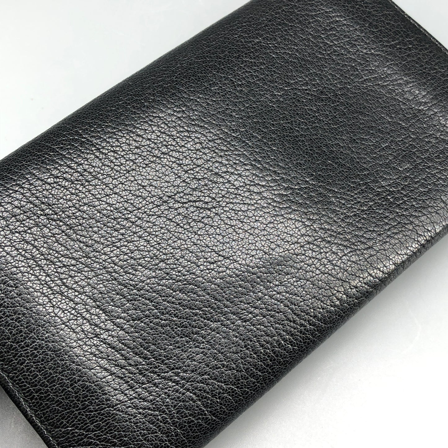Loewe Classic Logo Black Grained Leather Long Wallet