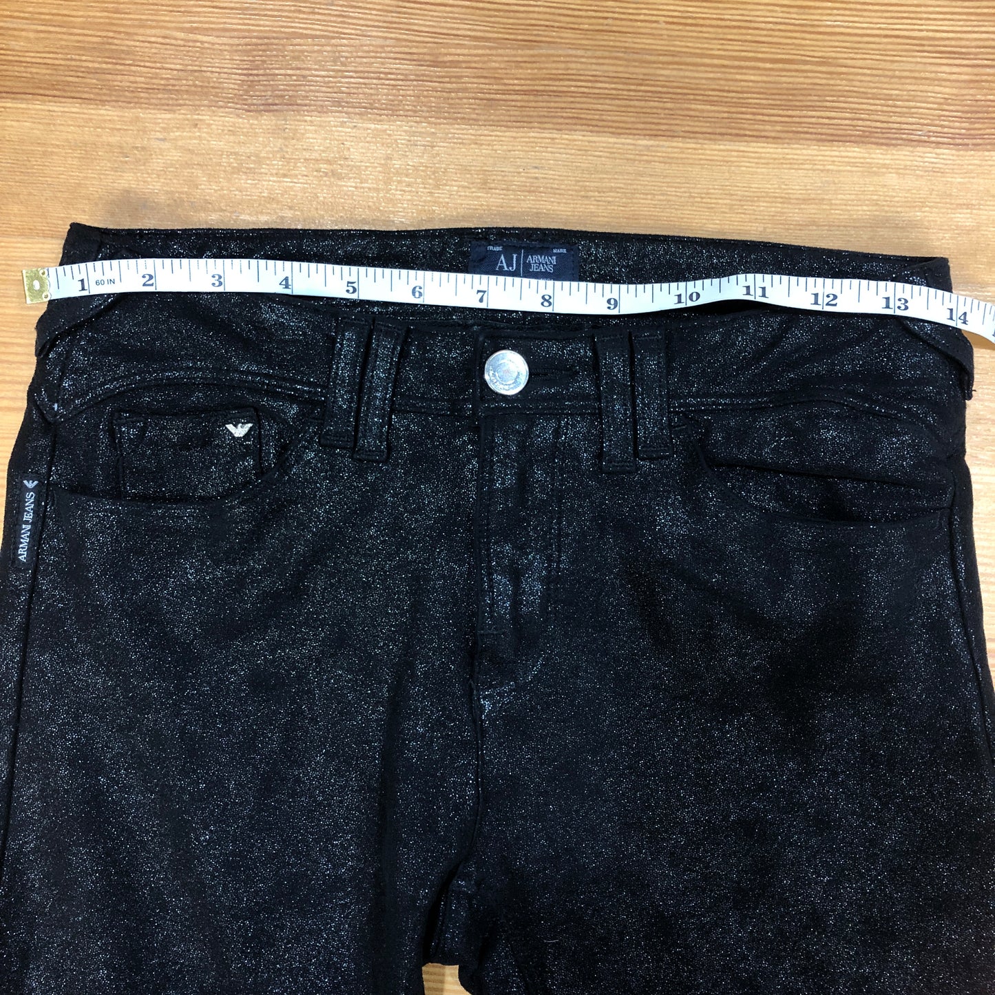 Armani Jeans Black Slim Skinny Denim Jeans Size 26